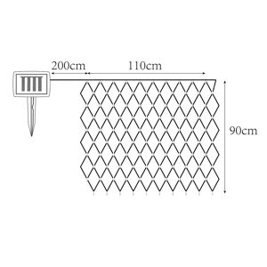 Globo Solar-LED-Lichtervorhang IP44 110x90cm 100-flammig