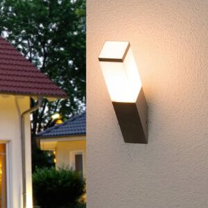 LINDBY Schräge Außenwandlampe Lorian aus Edelstahl