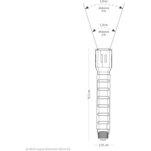 ABUS TL-515 LED-Taschenlampe, IP44, 15 cm