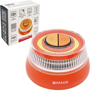 KRASER KR4V16N LED-Licht, Camping-Laterne, orange und weiße Beleuchtung, magnetische Magnetbefestigung, Aufhänger, AAA-Batterien im Lieferumfang enthalten, Sicherheit