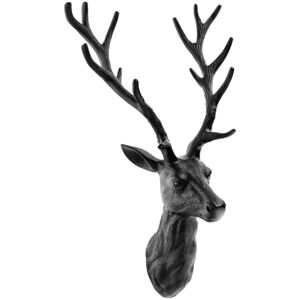 . Hirschkopf Deer; 25.5x61x38 cm (BxHxT); schwarz