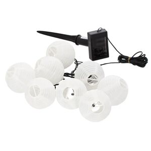 buttinette Solar LED Lampion-Lichterkette, weiss - Size: 3,5 m