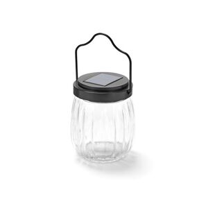 Glas-Solarleuchte - Tchibo - Griff UND Solarpanel Schwar Glas Transparent Metall   unisex