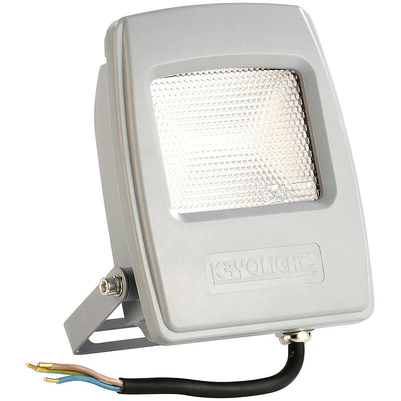 KryoLights Wetterfester LED-Fluter, 10 Watt, 750 Lumen, IP 65, warmweiß 3.000 K