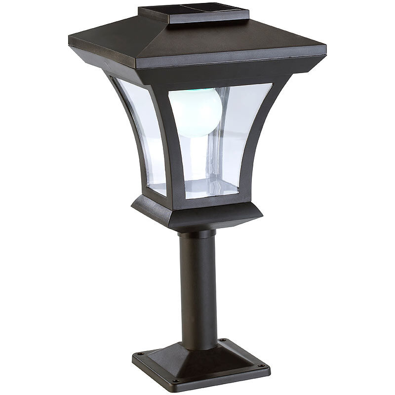 Lunartec Solar-LED-Standleuchte SWL-05 im Laternen-Design, 45 Lumen, 0,3 Watt