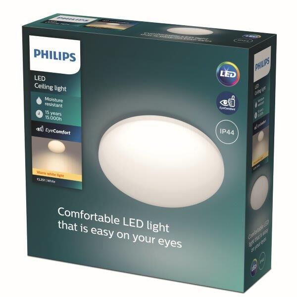 Philips Zarpy LED CL251 stropní svítidlo 250mm 10W / 980lm 2700K IP44