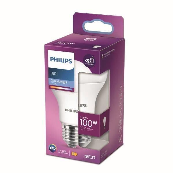 Philips 8718699769963 LED žárovka 12,5W/100W 1521lm E27 6500K 220-240V A60 FR