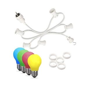 satisfire Illu-/Partylichterkette 40m Außenlichterkette Germany 60 bunte LED Tropfenlampen