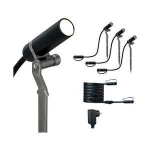 Paulmann Plug & Shine LED Gartenstrahler Plantini Basisset  IP65 3000K 3x2W  21VA Anthrazit 94154