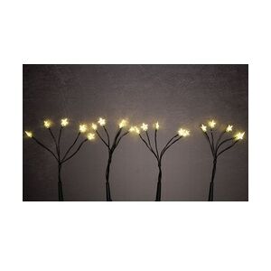 TrendLine LED Gartenstecker Sternen H: 60 cm 4 Stück warmweiß Außen mit Timer