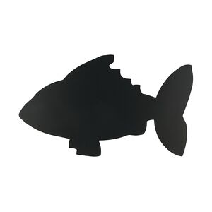 Securit® Silhouette Fisch Wand Kreidetafel in Schwarz