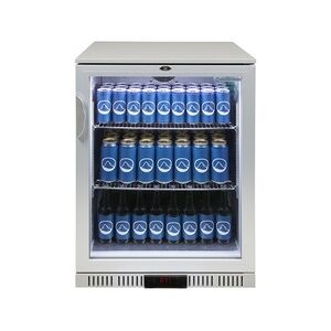 Gastro Cool GmbH & Co. KG Gastro-Cool UC100 Barkühlschrank 128 Liter silber, LED, unterbaufähig