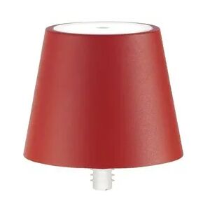 Poldina STOPPER LED-Lampe von Zafferano, wiederaufladbar und tragbar, rote Farbe