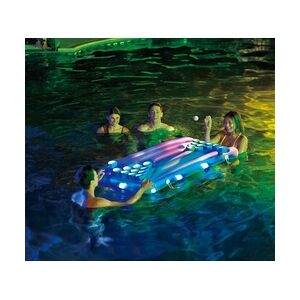 Summer Waves Bierpong Aqua Glow   Luftmatratze mit LED-Funktion   160x84x19 cm