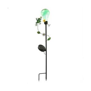 LED Solar Gartenstecker Frosch Garten Balkon Deko Erdspieß H: 84cm