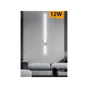 Trade Shop Traesio - led wandleuchte 12 watt lange röhre weiss modernes kaltes warmes naturlicht E80 Kühles Weiß - Kühles Weiß