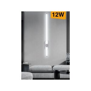 TRADE SHOP TRAESIO Led wandleuchte 12 watt lange röhre weiss modernes kaltes warmes naturlicht E80 Kühles Weiß - Kühles Weiß