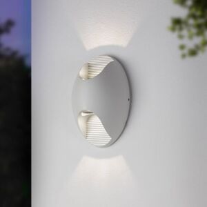 Led Außenwandleuchte Sophie aus Aluminium in Weiß-Matt - white - Famlights