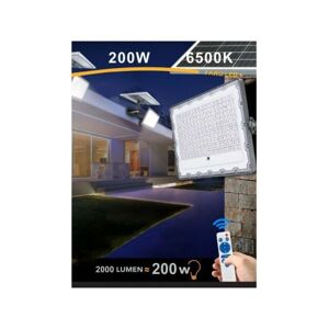 Trade Shop Traesio - led-leuchtturm 200 watt twilight solarenergiepanel fernbedienung IP65 SL-200W