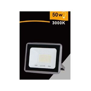 TRADE SHOP TRAESIO Led-scheinwerfer 50WATT 4500LM IP65 grau natürliches warmes licht kalt EK02-50W-G Warmes Weiß - Warmes Weiß