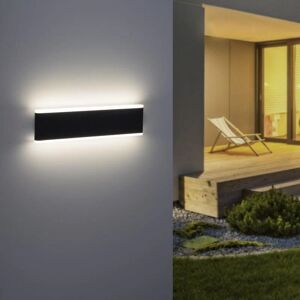 Led Wandleuchte Elsa in Anthrazit 2x11W 1000lm IP65 - black - Paul Neuhaus