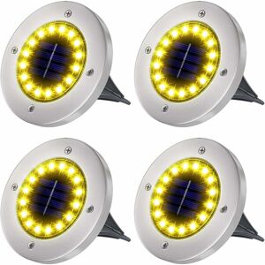 HIASDFLS Solar Gartenleuchte Outdoor, led Bodenleuchte, 16 led IP65 Wasserdichte Gartenleuchte für Landschaft, Gehweg, Rasen, Stufen, Decks, Zaun, Hof,