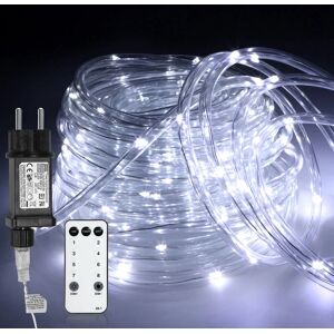 30M led Lichterschlauch led Lichterkette 8 Modi IP65 Wasserdicht Lichtschlauch Außen Garten Party Weihnachten Deko Kaltweiß - Tolletour