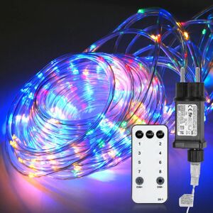 Led Lichterschlauch led Lichterkette 8 Modi IP65 Wasserdicht Lichtschlauch Außen Garten Party Weihnachten Deko Bunt 10M - Tolletour