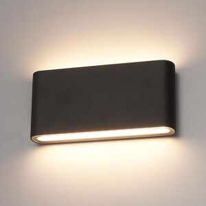 Hofronic Dallas M dimmbare LED-Wandleuchte - 3000K warmweiß - 12 Watt - Up & Down Licht - Für den Innen- und Außenbereich - Schwarz