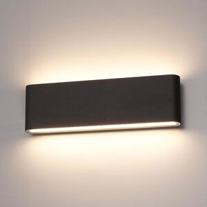 Hofronic Dallas XL dimmbare LED-Wandleuchte - 3000K warmweiß - 24 Watt - Up & Down Licht - IP54 für innen und außen - Doppelseitige Wandleuchte - Schwarz