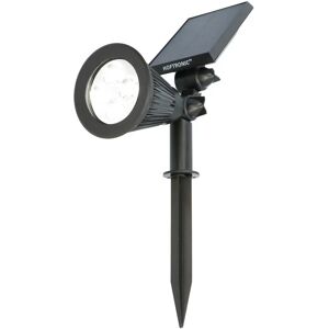 HOFTRONIC™ Bend LED Solar Gartenstrahler mit Erdspieß 6000K Tageslichtweiß IP65