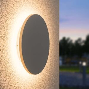 HOFTRONIC™ Casper XL LED Wandleuchte Grau - 3000K Warmweiß - 9 Watt - Rund - Wandleuchte für den Innen- und Außenbereich