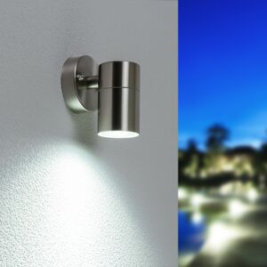HOFTRONIC™ Mason Wandleuchte - IP44 Spritzwassergeschützt - Wandlampe für Innen und Außen - Inkl. 6000K Tageslichtweiße GU10 spot - Dimmbar - Wandlampe aus Edelstahl