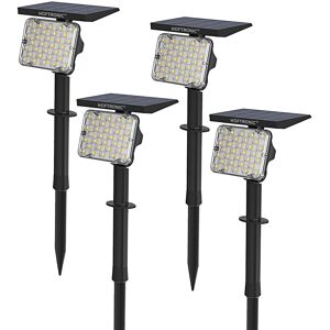 HOFTRONIC™ 4x Eagle LED Solar Gartenleuchte mit Erdspieß 3000K Warmweiß IP65