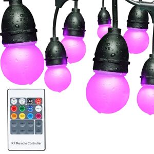 HOFTRONIC™ LED String Light - Bunte Lichterkette - 24 RGB LEDs Farbig - 13,2m (2x6,6m) - IP65 - Incl. Fernbedienung