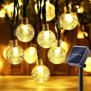 Dzlpet Housekeeper Solar-Lichterkette Für Den Außenbereich, 60 Leds, 11 M, Wasserdichte Solar-Lichterkette Für Den Außenbereich, 8 Modi, Solar-Lichterkette Für Den Außenbereich, Für Garten, Terrasse, Balkon, Party