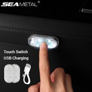 Seametal Auto Mini Led Touch Schalter Licht Auto Drahtlose Umgebungs Lampe Tragbare Nacht Lesen Licht Auto Dach Birne Auto Innen Licht