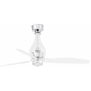 Lorefar (FARO) Faro MINI ETERFAN LED chrom/transparent Deckenventilator 128cm mit DC Motor...