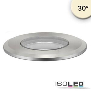 Fiai IsoLED ISOLED Bodeneinbaustrahler rund 45mm Edelstahl 12-24V IP67 3W 30° warmweiß...