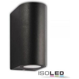 Fiai IsoLED Wandlampe Siara Up&Down 2xGU10 schwarz IP54 exkl. Leuchtmittel