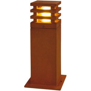 SLV RUSTY® 40, Outdoor Standleuchte, TC-DSE, IP55, eckig, stahl gerostet, L/B/H 12/12/40 cm, max. 11W - 229420