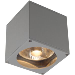 SLV BIG THEO, Outdoor Wandleuchte, QPAR111, IP44, eckig, silbergrau, max. 75W - 229564