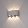 Hoftronic Tulsa dimmbare LED-Wandleuchte - Up & Down Licht - IP54 - 6 Watt - 3000K warmweiß - Innen und Außen - 3 Jahre Garantie - Grau