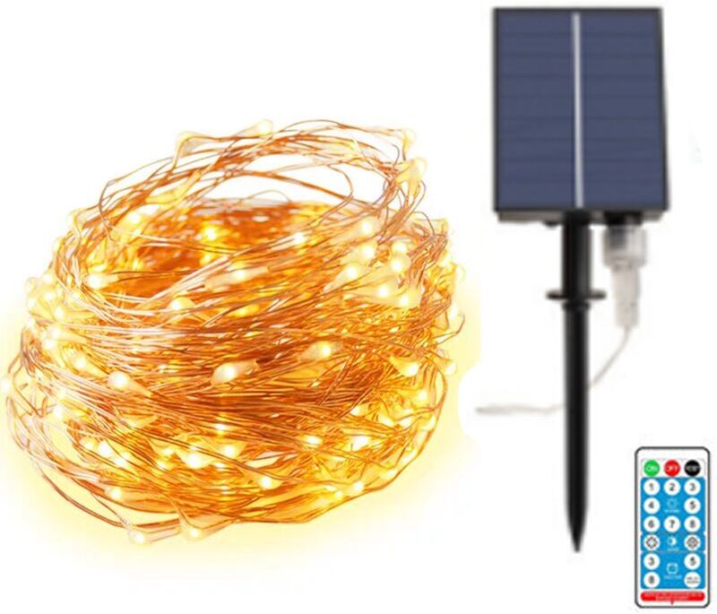 AMIRROR SMART UG Outdoor Solar String Lights, Kupferdraht blinkende Lichter für Garten, Baum, Hof, Party, Weihnachtsdekoration, warmweiß, 30 Meter, 300 Lichter