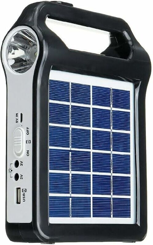 QIEDIE System Portable usb Port Lampe Eingebauter Solar Lighting Panel Tool&Home Improvement Octavia Ladekantenschutz (Schwarz, One Size)