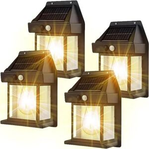 NSF Bedste kvalitet 4 stykker Udendørs Solar Væg Lampe Vandtæt Wolfram Filament Lampe Induktion Lampe Husholdning Have Væg Lys