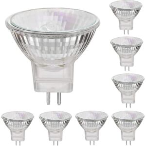 Waner 12v halogenlampe Gu5.3 spotlight base varm hvid, dæmpbar, 8-pak 20W