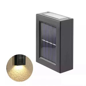 Hommy 4 stykker Solar Op og Ned Spot Lys Udendørs, Gade Væg Lys Solar drevet Sollys Vandtæt Solar Lampe