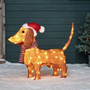 brand 3D Lampe Gravhund Jul Indendørs Udendørs Julepynt Udendørs Tax