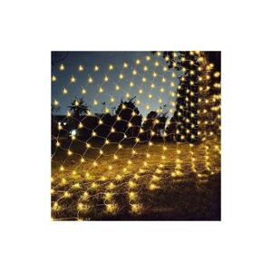 Net String Lights, 192 LED Net Lights 3M x 2M 8 Modes Energi Vandtæt, Dæmpbar til Soveværelse Jul Bryllupsfest Hjemmehave, Varm Whit